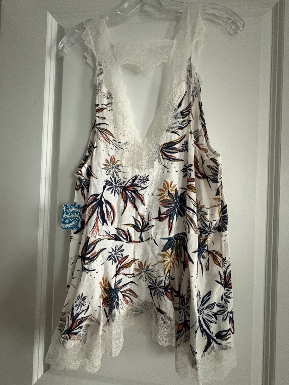 Intimately Free People Bell Flower Double V-Neck Top